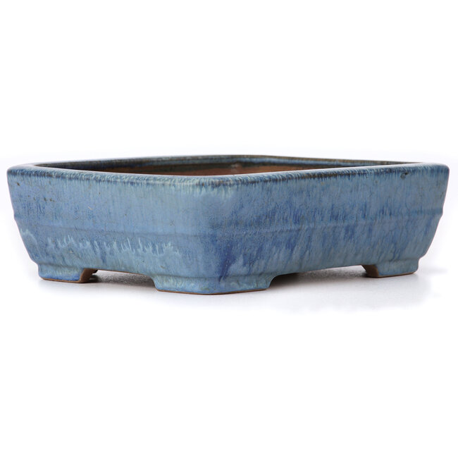 Vaso bonsai blu rettangolare di Ikkou - 292 x 225 x 82 mm