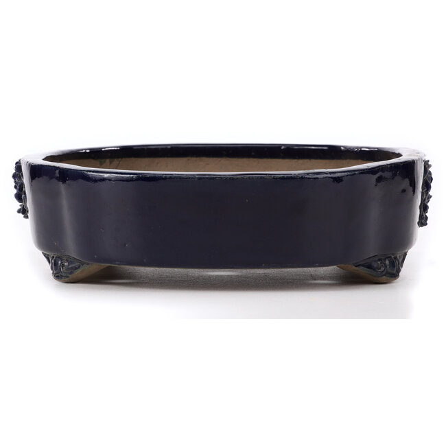 Maceta de bonsái rectangular azul de Shuhou - 420 x 315 x 90 mm