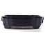 Rectangular blue bonsai pot by Shuhou - 420 x 315 x 90 mm