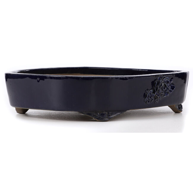 Maceta de bonsái rectangular azul de Shuhou - 420 x 315 x 90 mm