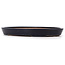 Oval blue bonsai pot by Reiho - 410 x 280 x 45 mm