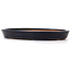 Oval blue bonsai pot by Reiho - 410 x 280 x 45 mm