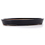 Oval blue bonsai pot by Reiho - 410 x 280 x 45 mm