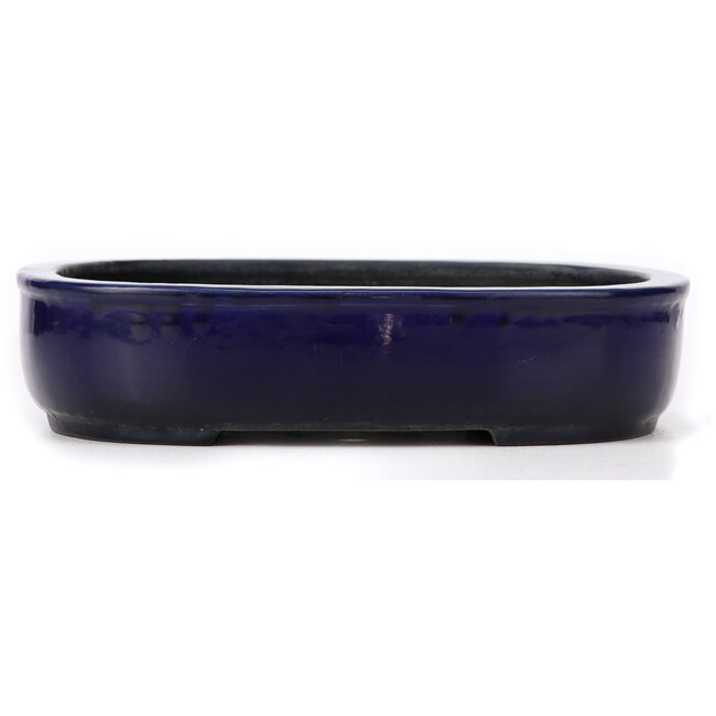 Rectangular blue bonsai pot by Koyou - 280 x 240 x 63 mm