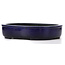 Rectangular blue bonsai pot by Koyou - 280 x 240 x 63 mm