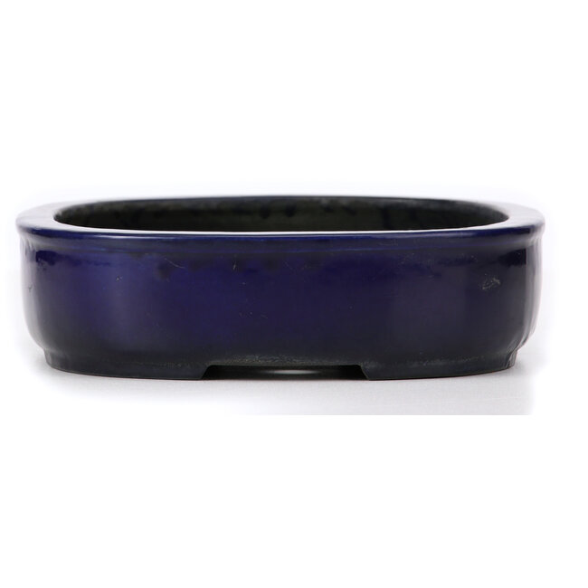 Rectangular blue bonsai pot by Koyou - 280 x 240 x 63 mm