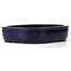 Rectangular blue bonsai pot by Koyou - 280 x 240 x 63 mm