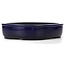 Rectangular blue bonsai pot by Koyou - 280 x 240 x 63 mm