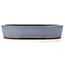 Oval blue bonsai pot by Yamaaki - 363 x 290 x 73 mm