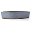 Oval blue bonsai pot by Yamaaki - 363 x 290 x 73 mm