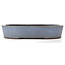 Oval blue bonsai pot by Yamaaki - 363 x 290 x 73 mm