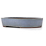 Oval blue bonsai pot by Yamaaki - 363 x 290 x 73 mm