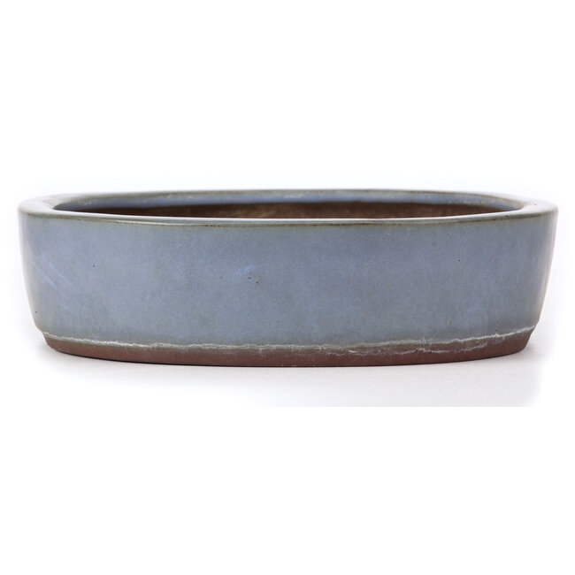 Ovale blauwe bonsaipot van Yamaaki - 363 x 290 x 73 mm