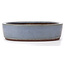 Oval blue bonsai pot by Yamaaki - 363 x 290 x 73 mm