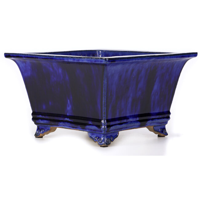 Vierkante blauwe bonsaipot - 315 x 315 x 192 mm
