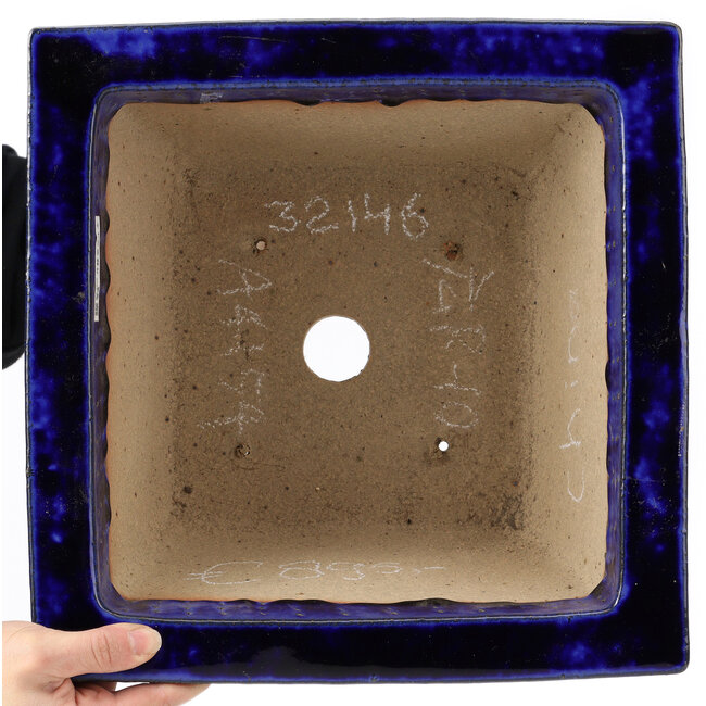 Pot à bonsaï carré bleu - 315 x 315 x 192 mm