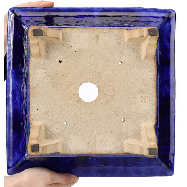 Quadratische blaue Bonsaischale - 315 x 315 x 192 mm