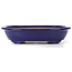 Oval blue bonsai pot by Ikkou - 440 x 365 x 94 mm