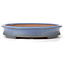 Oval blue bonsai pot by Yamafusa - 410 x 315 x 60 mm