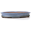 Oval blue bonsai pot by Yamafusa - 410 x 315 x 60 mm