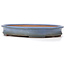 Oval blue bonsai pot by Yamafusa - 410 x 315 x 60 mm