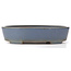 Oval blue bonsai pot by Yamafusa - 325 x 272 x 80 mm