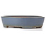 Oval blue bonsai pot by Yamafusa - 325 x 272 x 80 mm