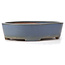 Oval blue bonsai pot by Yamafusa - 325 x 272 x 80 mm