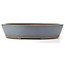 Oval blue bonsai pot by Yamaaki - 472 x 400 x 104 mm