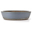 Oval blue bonsai pot by Yamaaki - 472 x 400 x 104 mm