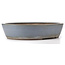 Oval blue bonsai pot by Yamaaki - 472 x 400 x 104 mm