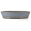 Oval blue bonsai pot by Yamaaki - 472 x 400 x 104 mm