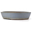 Oval blue bonsai pot by Yamaaki - 472 x 400 x 104 mm