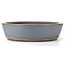 Oval blue bonsai pot by Yamaaki - 472 x 400 x 104 mm