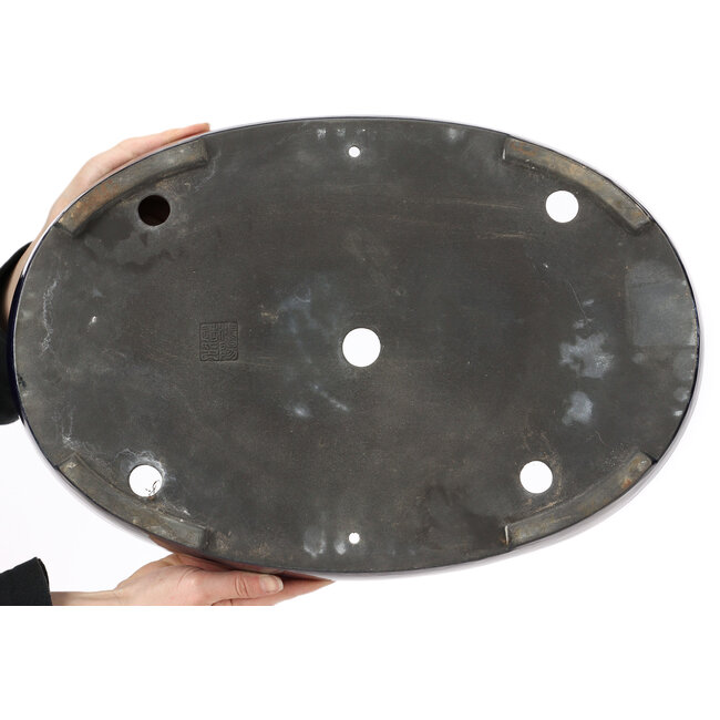 Ovale blaue Bonsaischale von Koyou - 490 x 330 x 55 mm