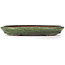 Oval green bonsai pot by Shuhou - 400 x 270 x 50 mm