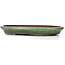 Oval green bonsai pot by Shuhou - 400 x 270 x 50 mm