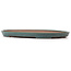 Oval turquoise bonsai pot by Reiho - 445 x 290 x 33 mm