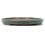 Oval turquoise bonsai pot by Reiho - 445 x 290 x 33 mm