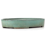 Tosui Oval turquoise bonsai pot by Tosui - 375 x 270 x 60 mm