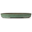 Oval green bonsai pot by Yamafusa - 403 x 310 x 55 mm