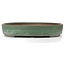 Oval green bonsai pot by Yamafusa - 403 x 310 x 55 mm