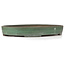 Oval green bonsai pot by Yamafusa - 403 x 310 x 55 mm