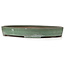 Oval green bonsai pot by Yamafusa - 403 x 310 x 55 mm