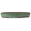 Oval green bonsai pot by Yamafusa - 403 x 310 x 55 mm