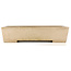 Pot à bonsaï rectangulaire beige par Koyou - 444 x 333 x 92 mm