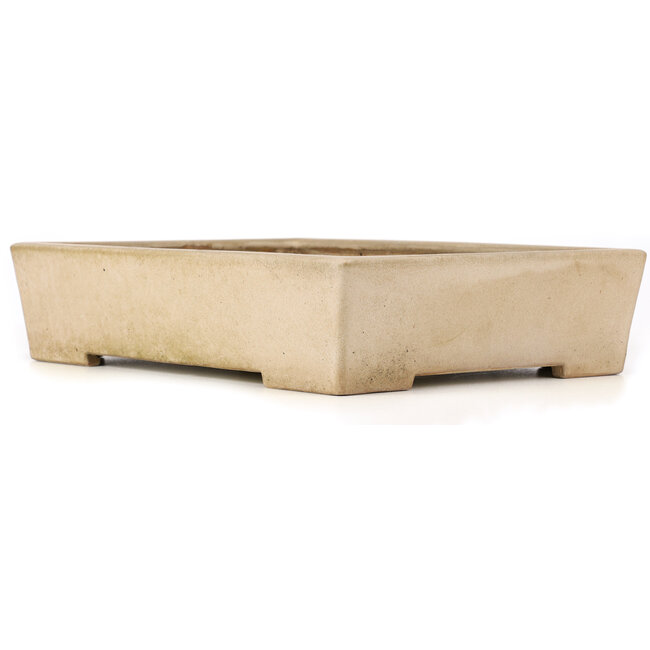 Vaso bonsai rettangolare beige di Koyou - 444 x 333 x 92 mm