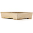 Rectangular beige bonsai pot by Koyou - 444 x 333 x 92 mm