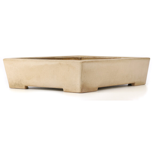 Rechteckige beige Bonsaischale von Koyou - 444 x 333 x 92 mm