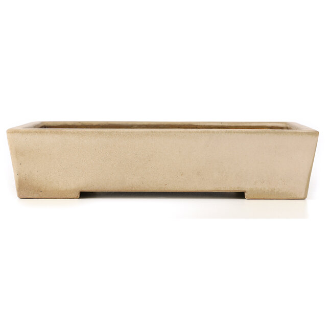 Vaso bonsai rettangolare beige di Koyou - 444 x 333 x 92 mm